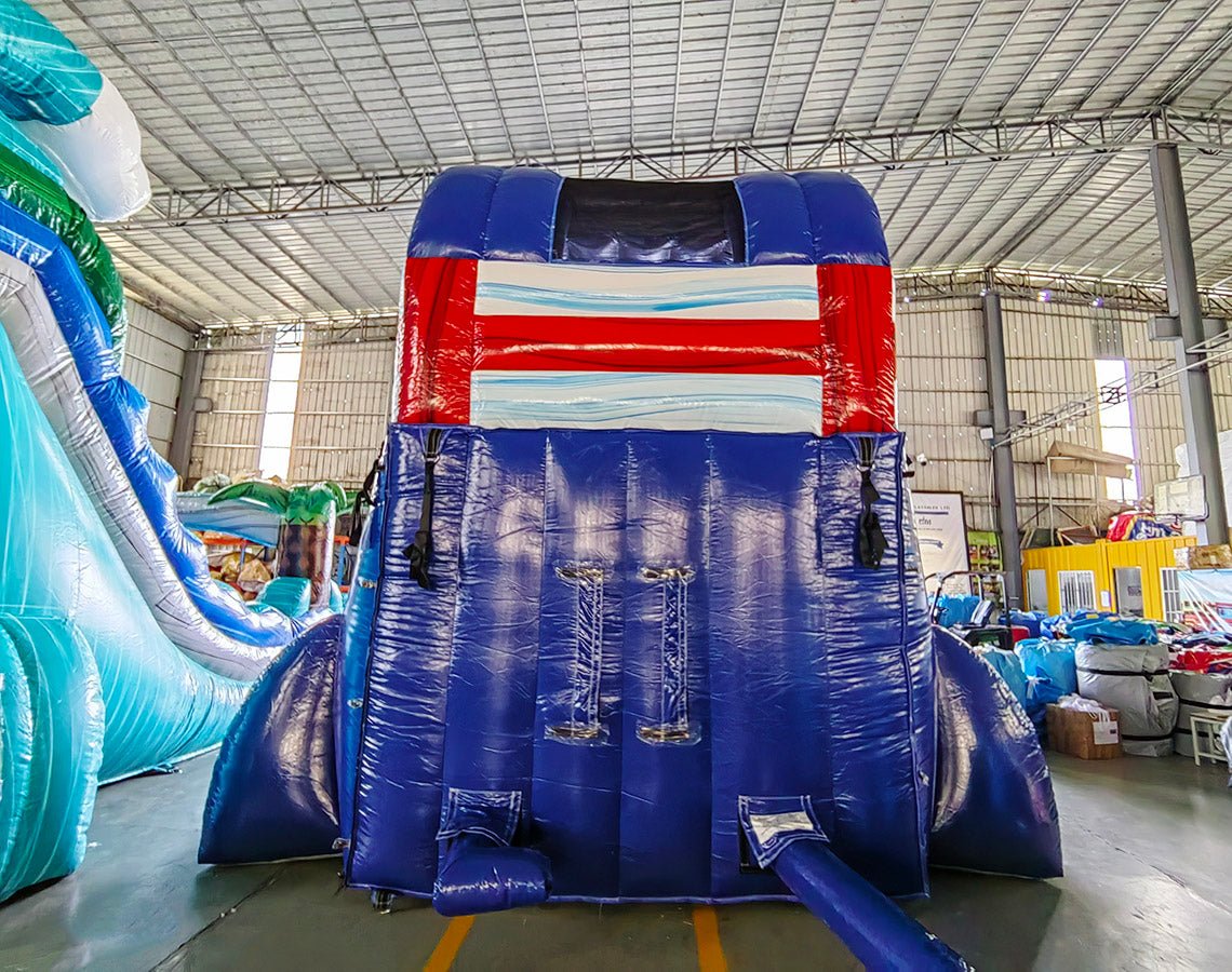 15ft American Thunder Commercial Single Lane Inflatable Water Slide - BounceWave Inflatable Sales