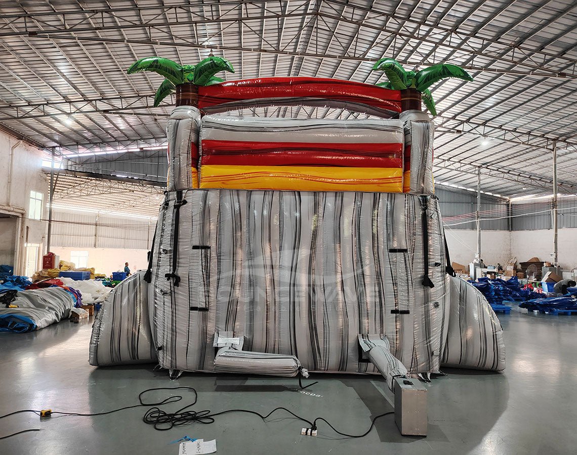 15ft Fire Island Dual Lane Center Climb Inflatable Water Slide - BounceWave Inflatable Sales