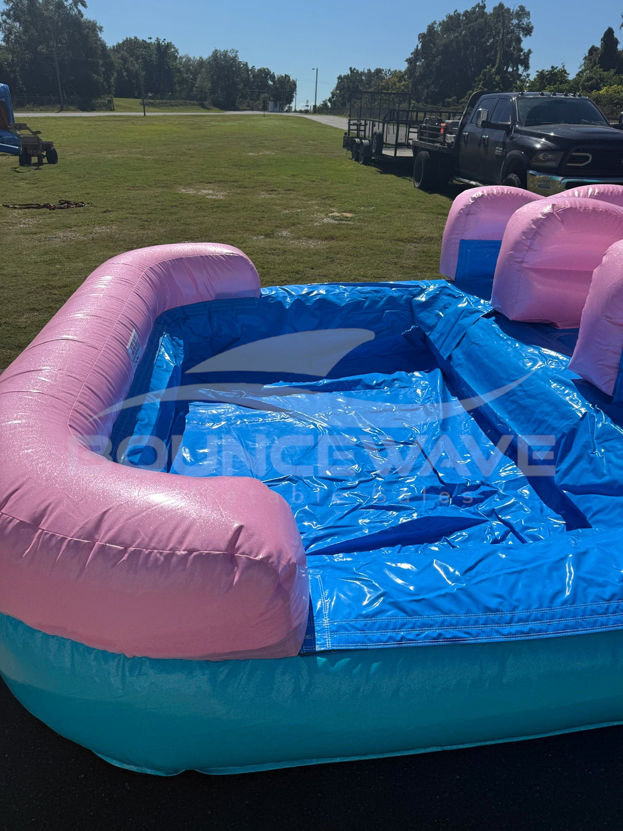 15ft Glitter Splash Dual Lane Center Climb Water Slide - BounceWave Inflatable Sales