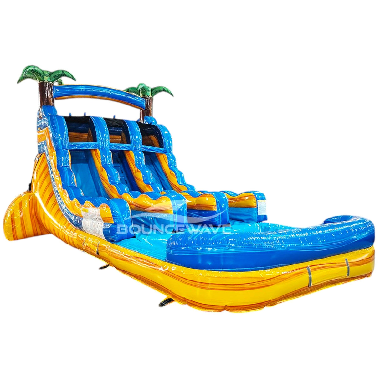 15ft Lava Falls Dual Lane Center Climb Inflatable Water Slide - BounceWave Inflatable Sales