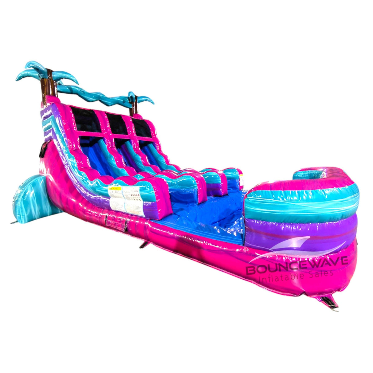 15ft UltraShock Dual Lane Center Climb Water Slide - BounceWave Inflatable Sales
