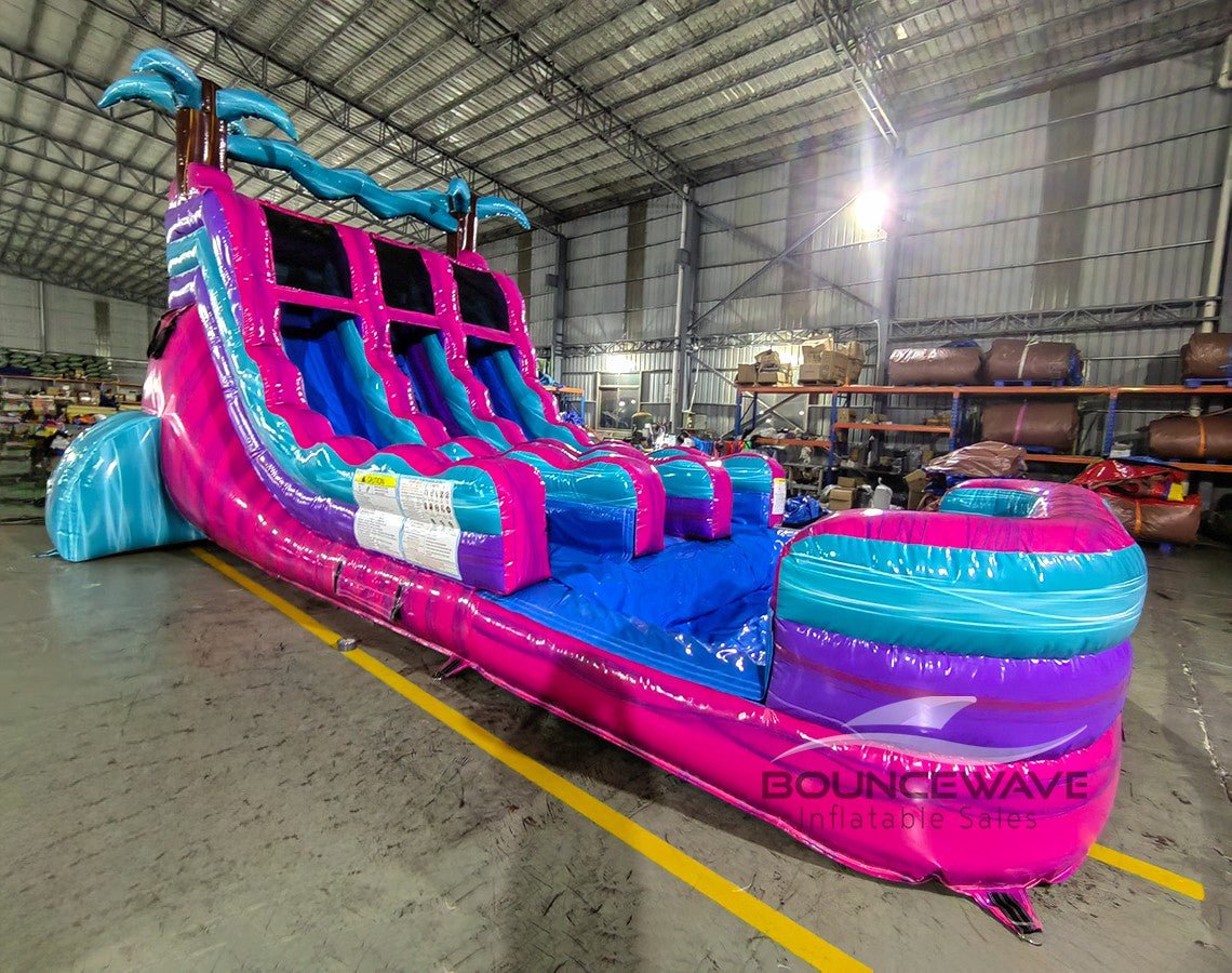 15ft UltraShock Dual Lane Center Climb Water Slide - BounceWave Inflatable Sales