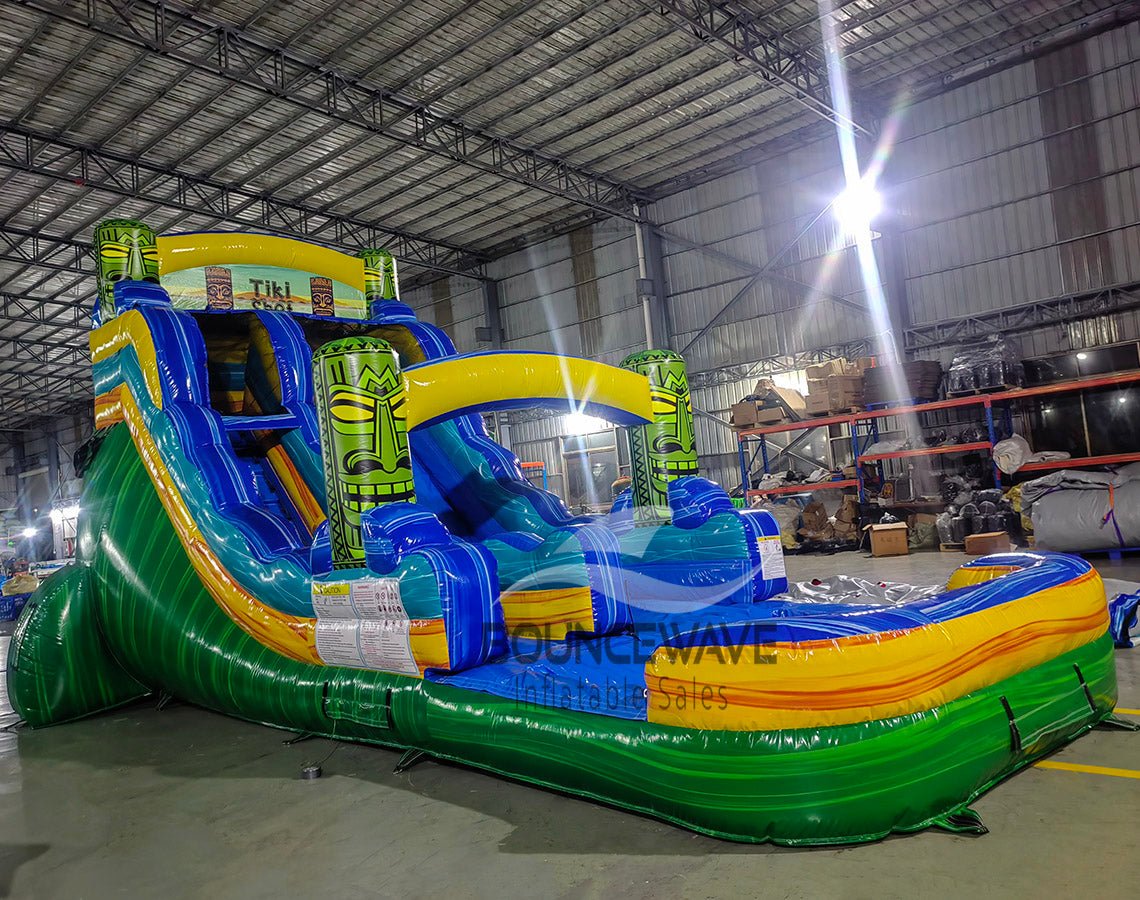 16ft Tiki Shot Commercial Single Lane Inflatable Water Slide - BounceWave Inflatable Sales