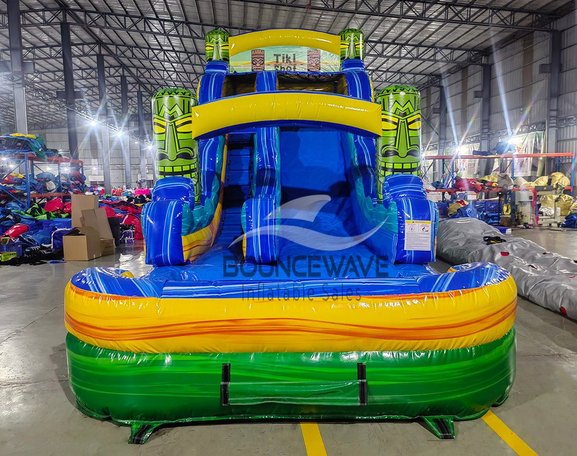 16ft Tiki Shot Commercial Single Lane Inflatable Water Slide - BounceWave Inflatable Sales