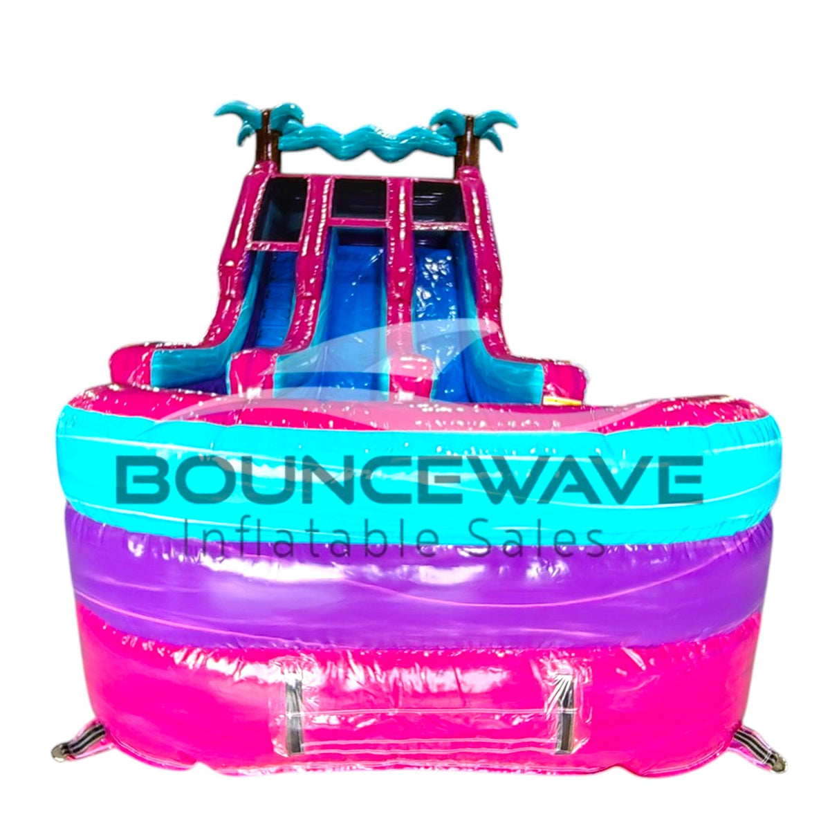16ft Ultra Shock Dual Lane Water Slide - PowerSplash - BounceWave Inflatable Sales