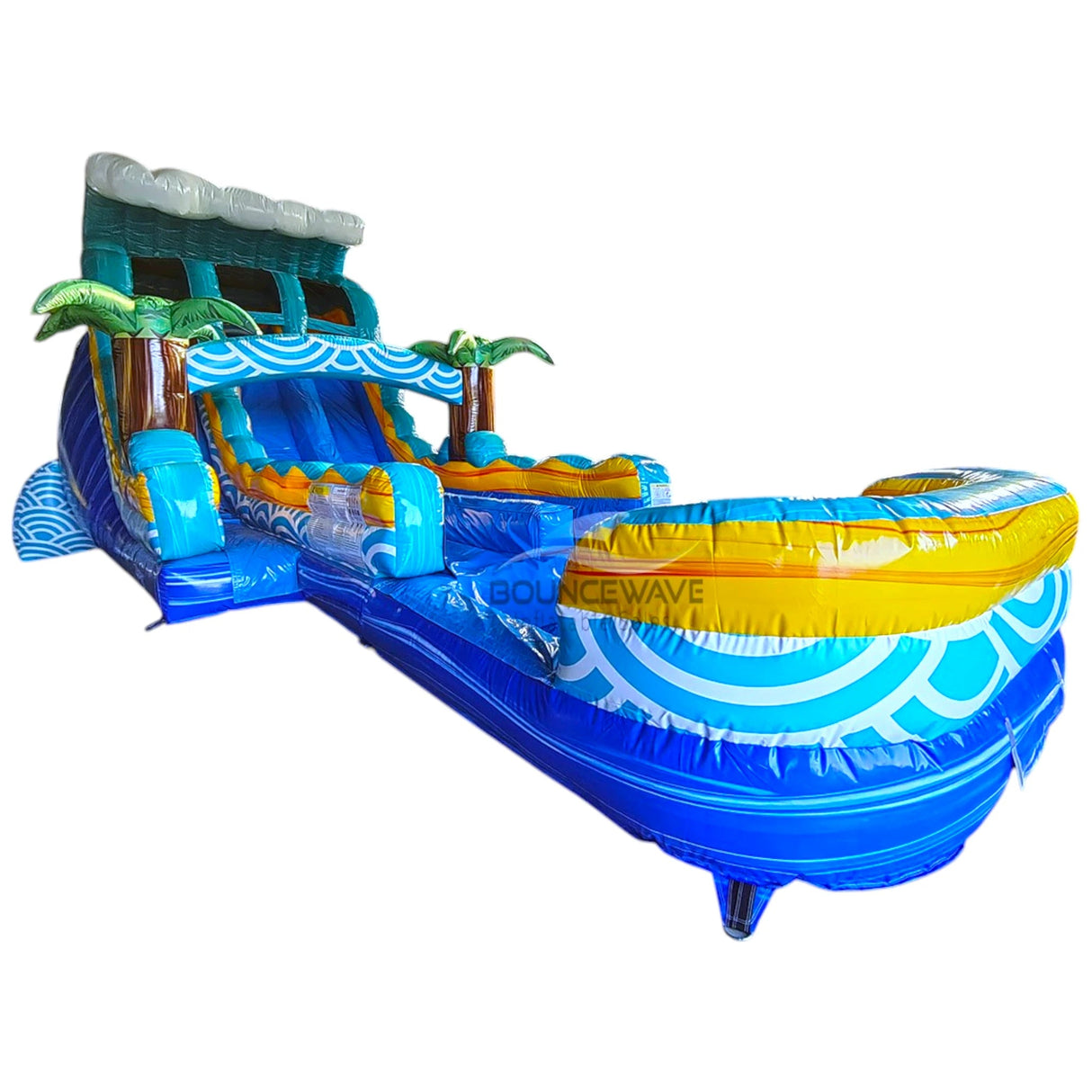 18ft Akua Falls Hybrid DL Inflatable Water Slide - BounceWave Inflatable Sales