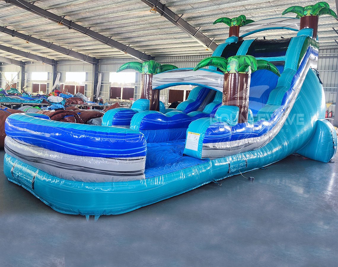 18ft Bahama Blast Commercial Single Lane Inflatable Water Slide - BounceWave Inflatable Sales
