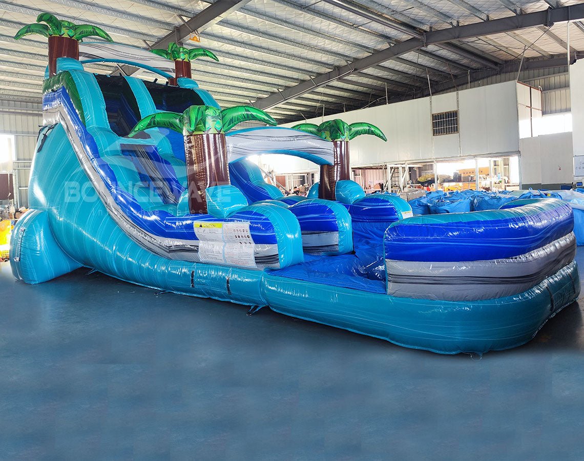 18ft Bahama Blast Commercial Single Lane Inflatable Water Slide - BounceWave Inflatable Sales