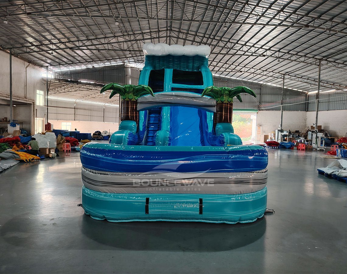 18ft Bahama Wave Commercial Single Lane Inflatable Water Slide - BounceWave Inflatable Sales