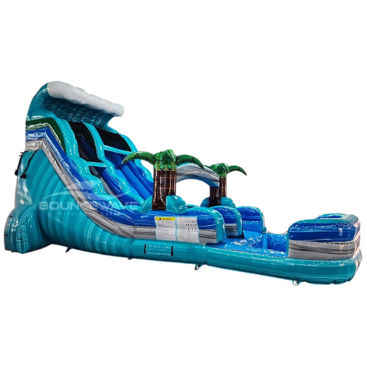 18ft Bahama Wave Commercial Single Lane Inflatable Water Slide - BounceWave Inflatable Sales