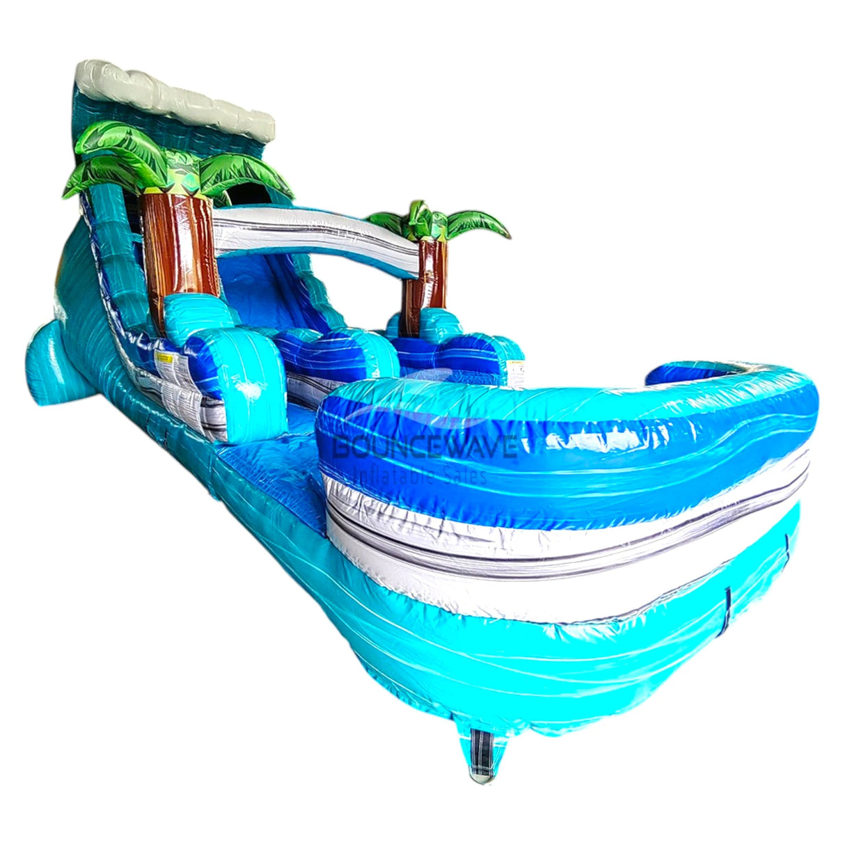 18ft Bahama Wave SL Water Slide with Inflated Splash Pad - BounceWave Inflatable Sales
