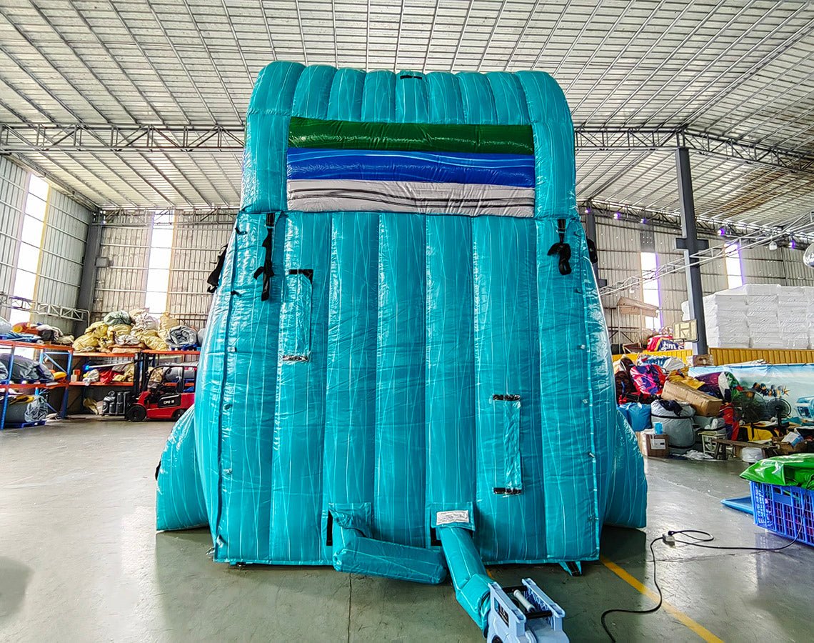 18ft Bahama Wave SL Water Slide with Inflated Splash Pad - BounceWave Inflatable Sales