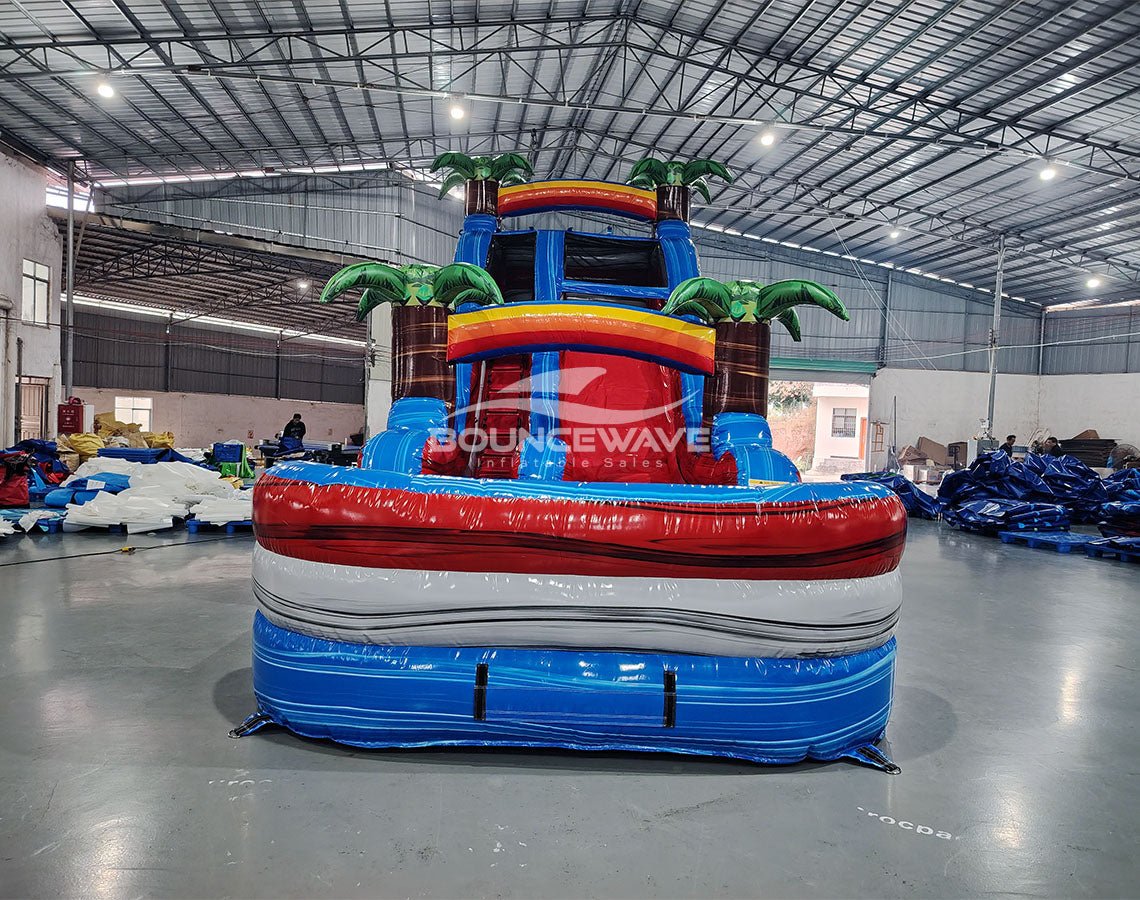 18ft Baja Splash Commercial Single Lane Inflatable Water Slide - BounceWave Inflatable Sales