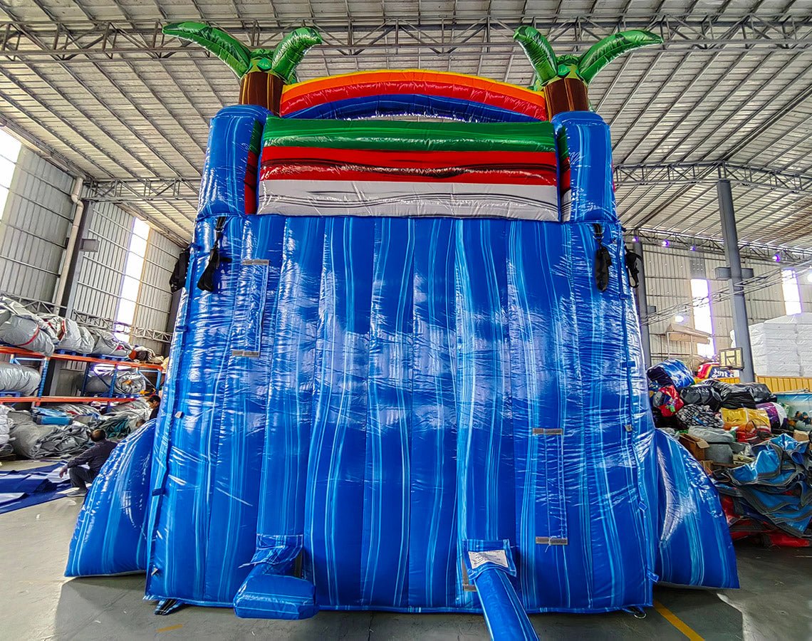 18ft Baja Splash Hybrid Dual Lane Inflatable Water Slide - BounceWave Inflatable Sales