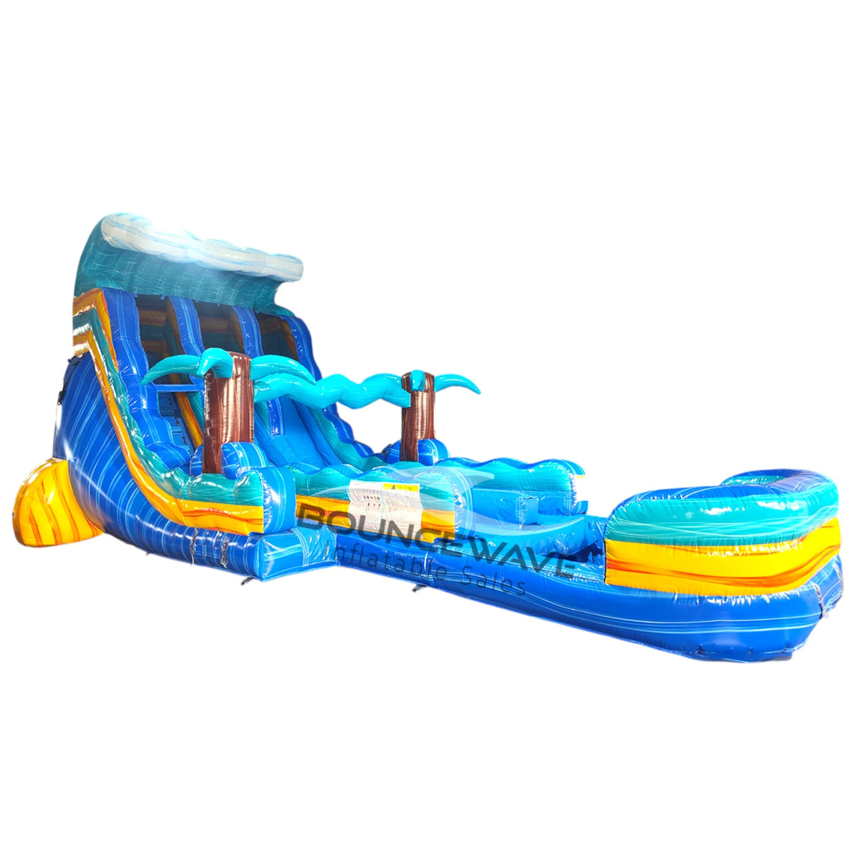 18ft Bimini Wave Dual Lane Hybrid Water Slide - BounceWave Inflatable Sales