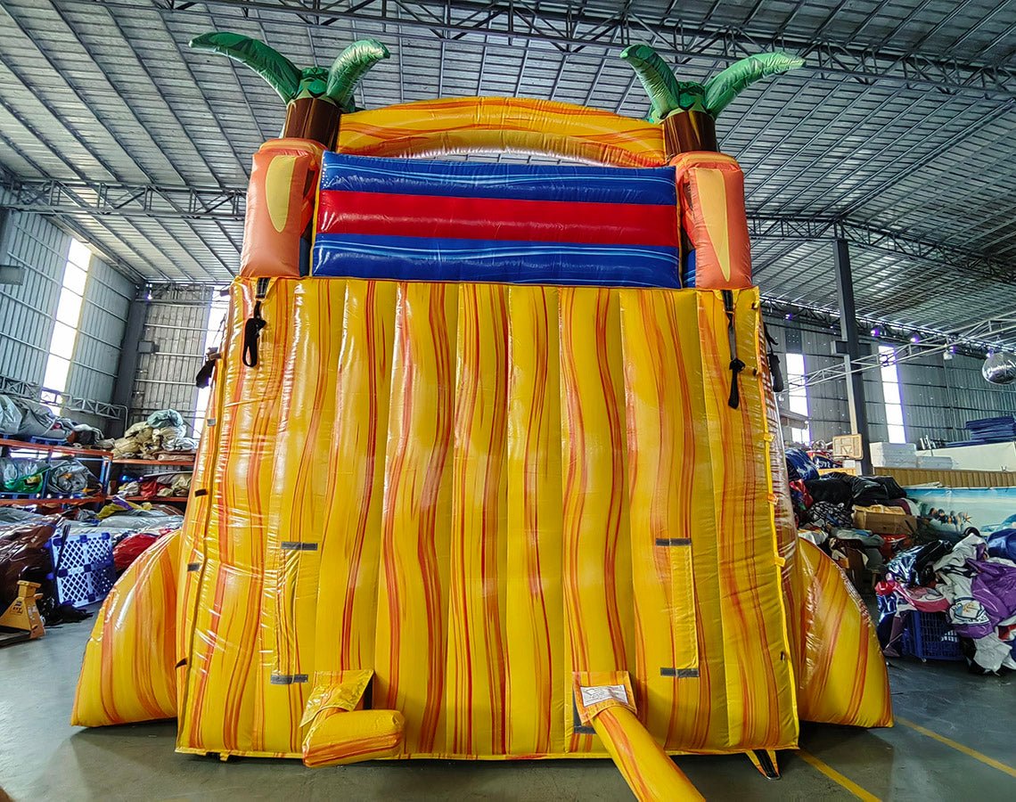 18ft Fiesta Fire Hybrid Dual Lane Inflatable Water Slide - BounceWave Inflatable Sales