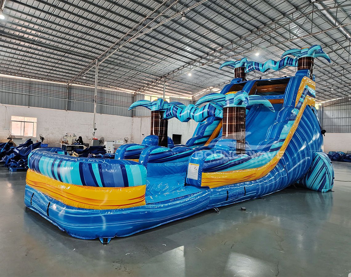 18ft Flashpoint Falls Commercial Single Lane Inflatable Water Slide - BounceWave Inflatable Sales