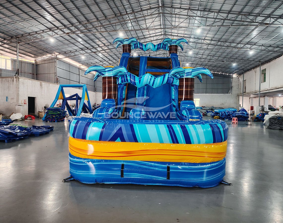 18ft Flashpoint Falls Commercial Single Lane Inflatable Water Slide - BounceWave Inflatable Sales