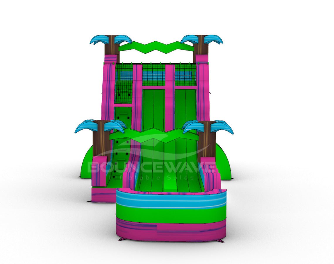 18ft GlowRider Dual Lane Hybrid Water Slide - BounceWave Inflatable Sales