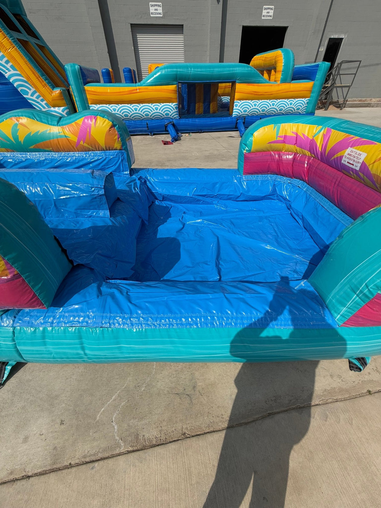 18ft Island Flow Hybrid Dual Lane Inflatable Water Slide - BounceWave Inflatable Sales