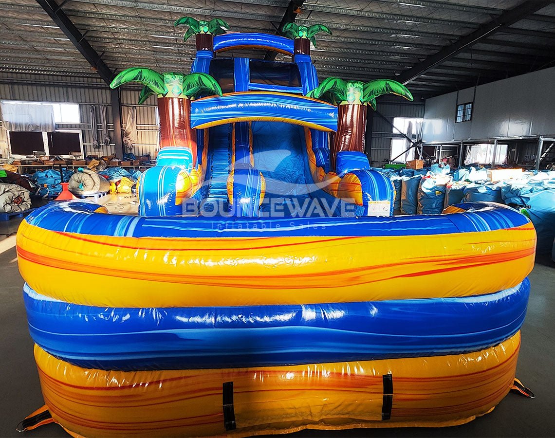 18ft Lava Falls Commercial Single Lane Inflatable Water Slide - BounceWave Inflatable Sales