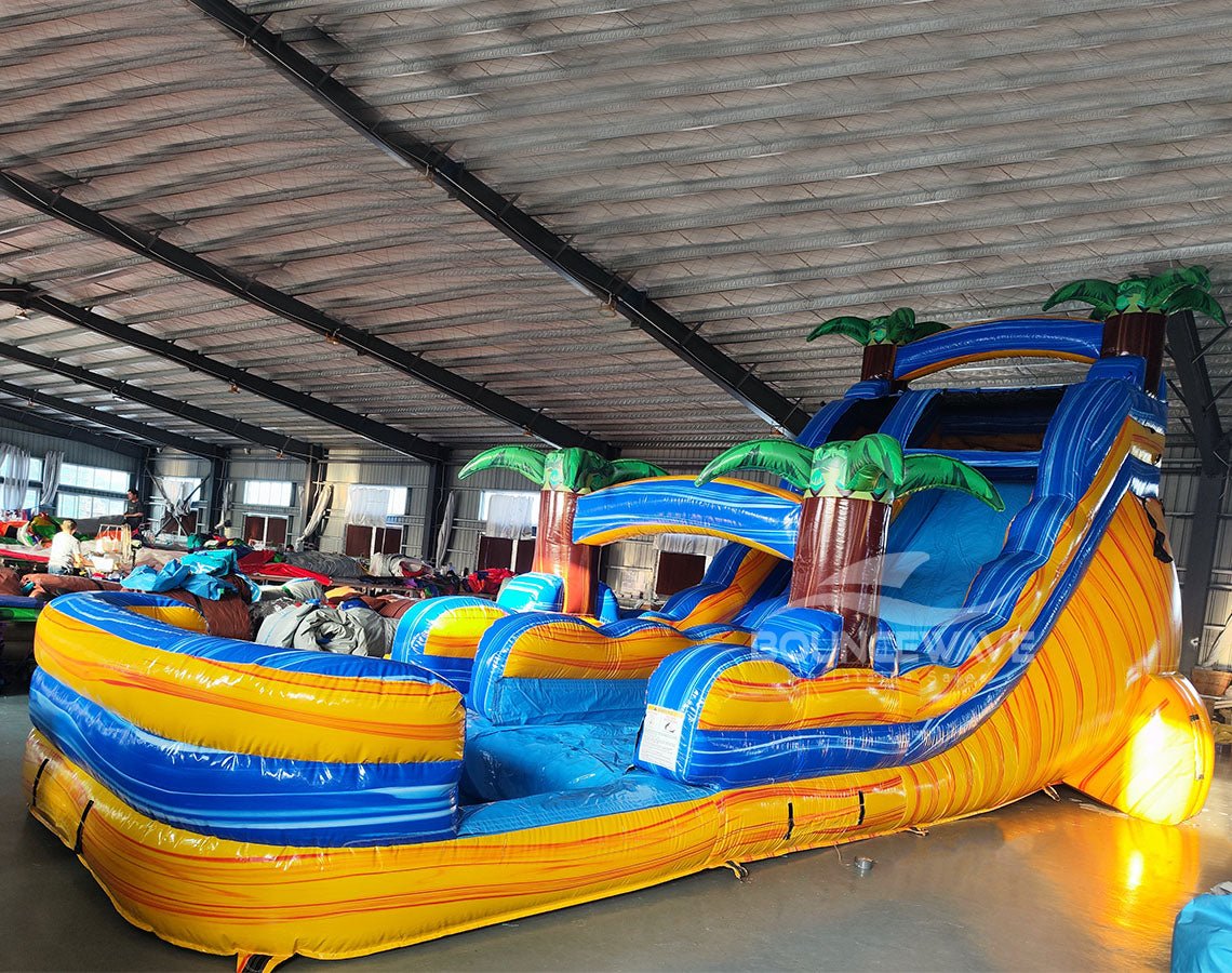 18ft Lava Falls Commercial Single Lane Inflatable Water Slide - BounceWave Inflatable Sales