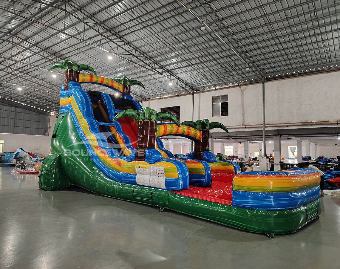 18ft Reggae Rush Commercial Single Lane Inflatable Water Slide - BounceWave Inflatable Sales