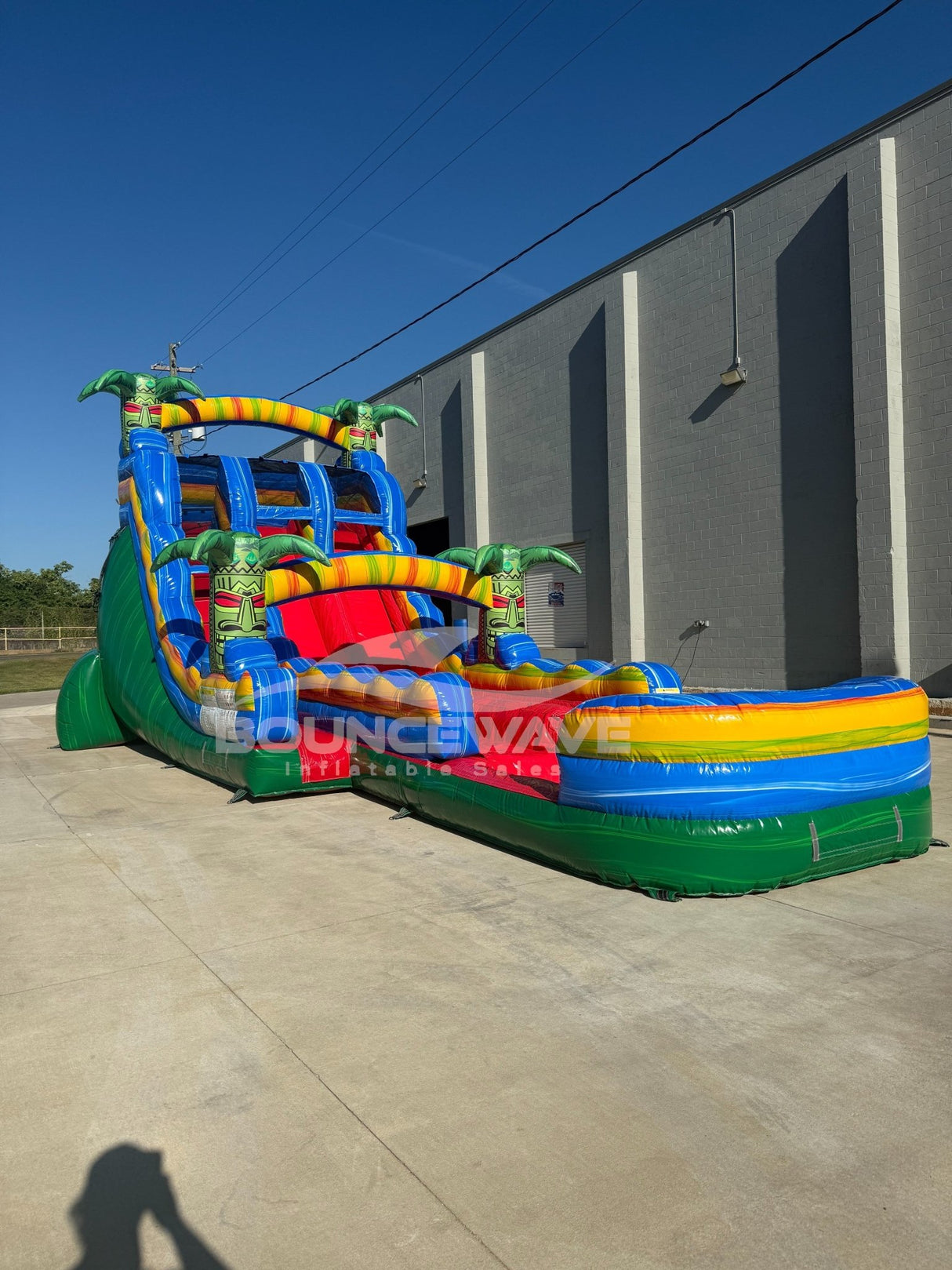 18ft Reggae Rush Hybrid Dual Lane Inflatable Water Slide - BounceWave Inflatable Sales