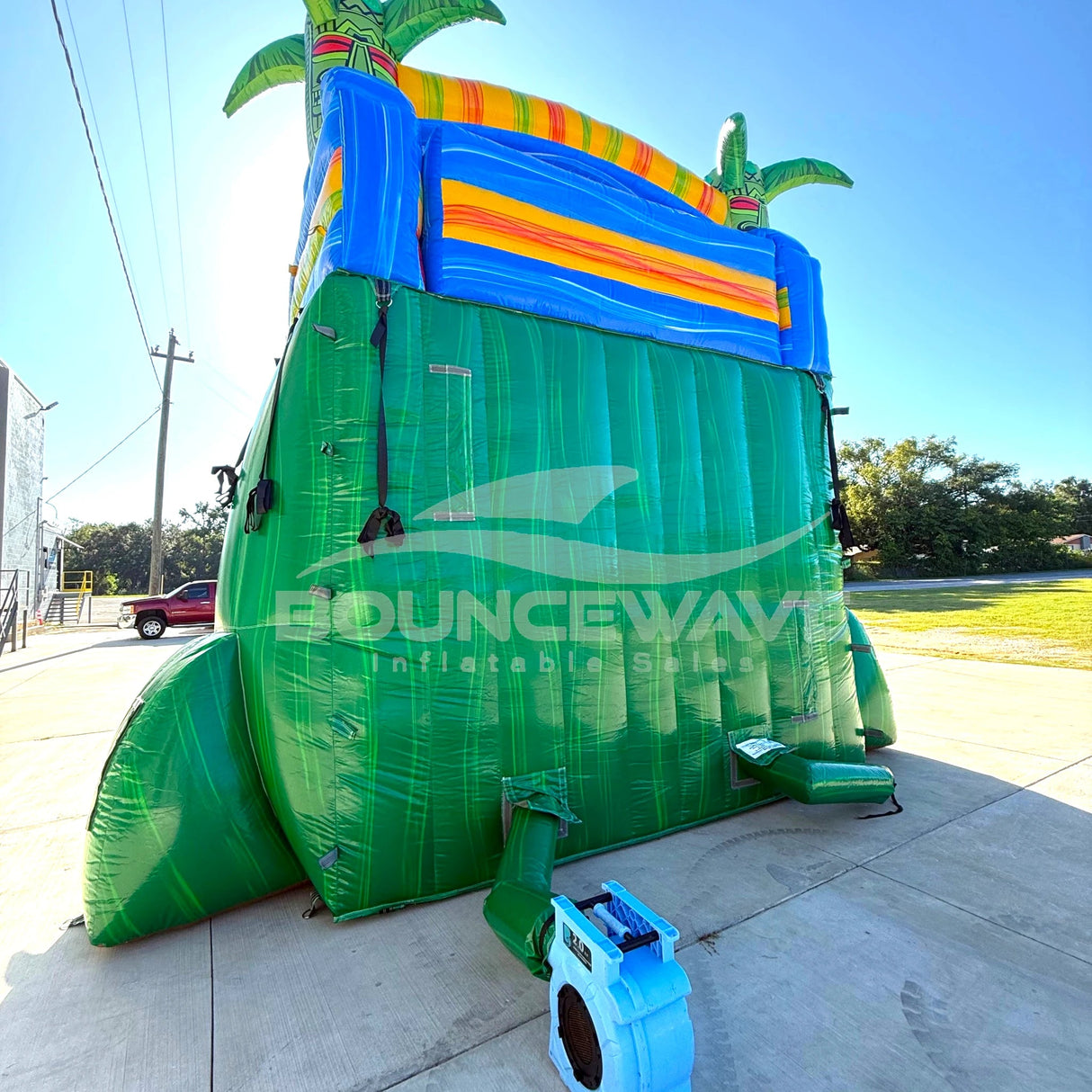 18ft Reggae Rush Hybrid Dual Lane Inflatable Water Slide - BounceWave Inflatable Sales