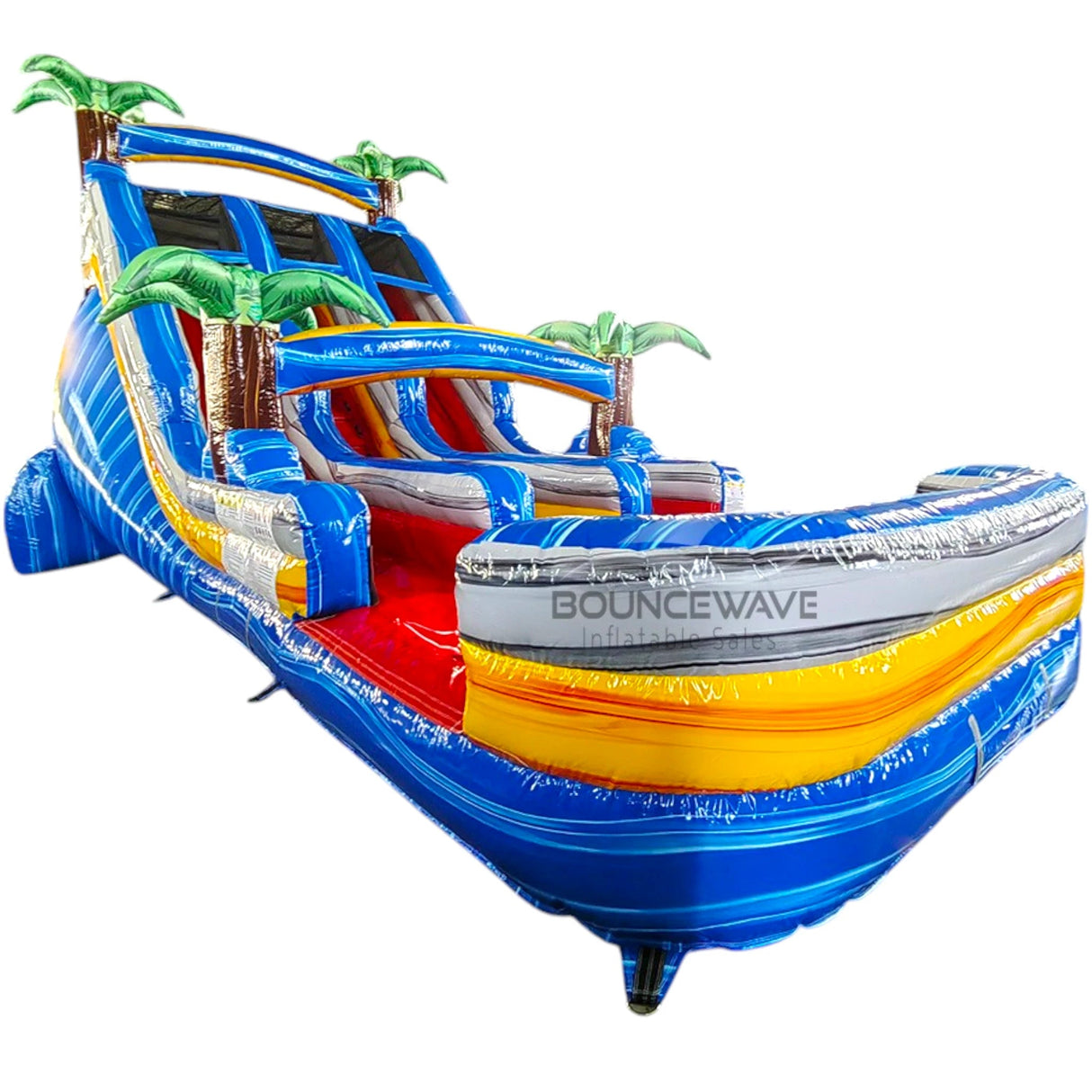 18ft Rip Curl Dual Lane Center Climb Inflatable Water Slide - BounceWave Inflatable Sales