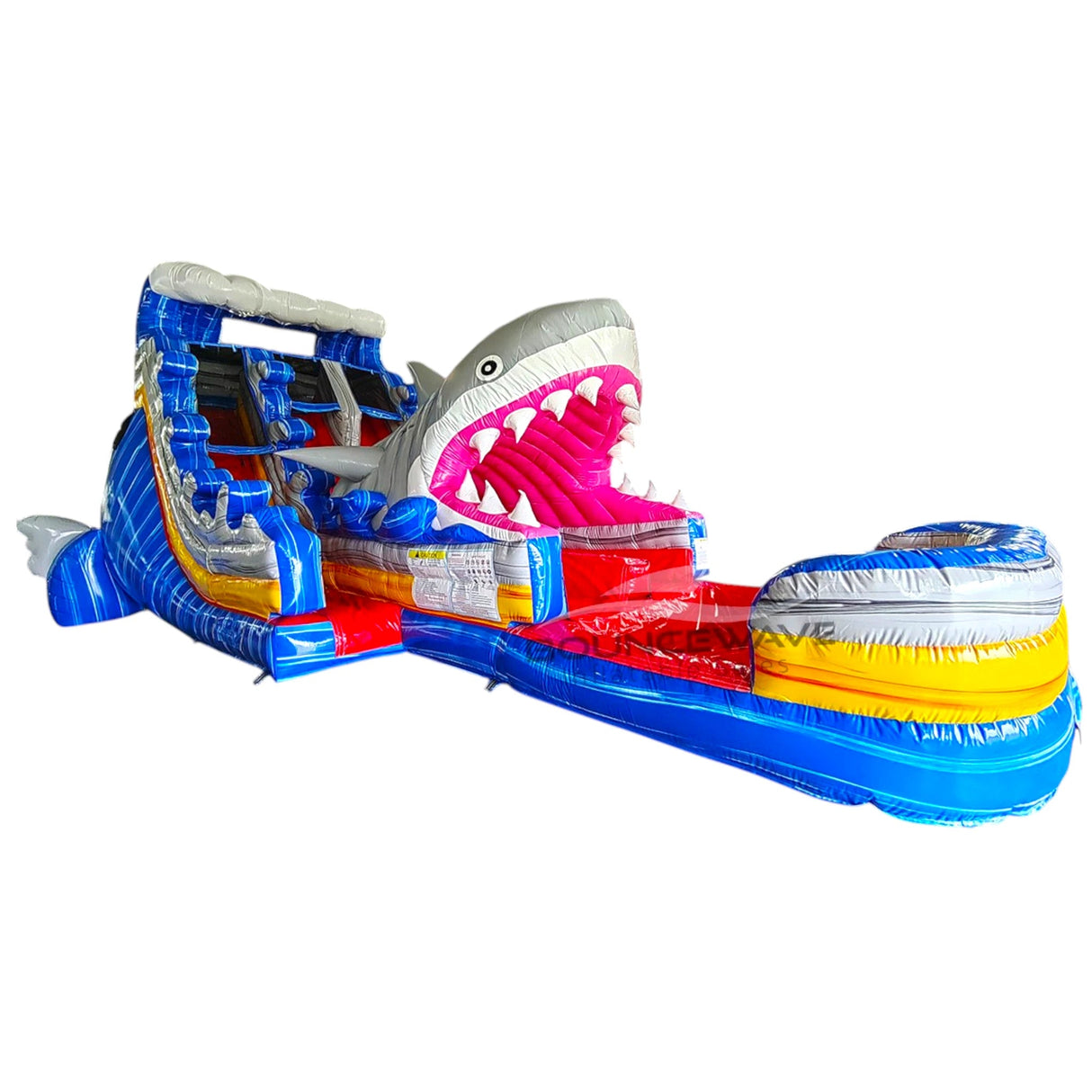 18ft Rip Curl Shark Attack Hybrid Dual Lane Inflatable Water Slide - BounceWave Inflatable Sales