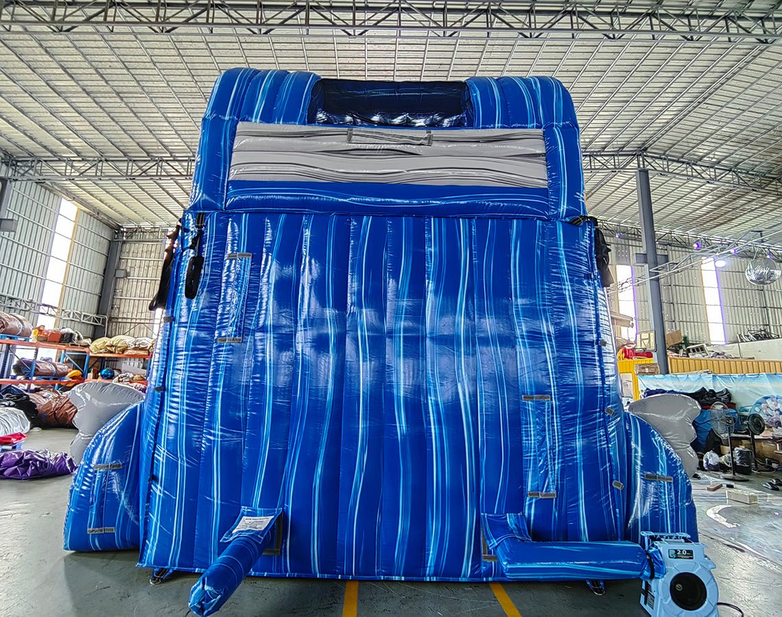 18ft Rip Curl Shark Attack Hybrid Dual Lane Inflatable Water Slide - BounceWave Inflatable Sales