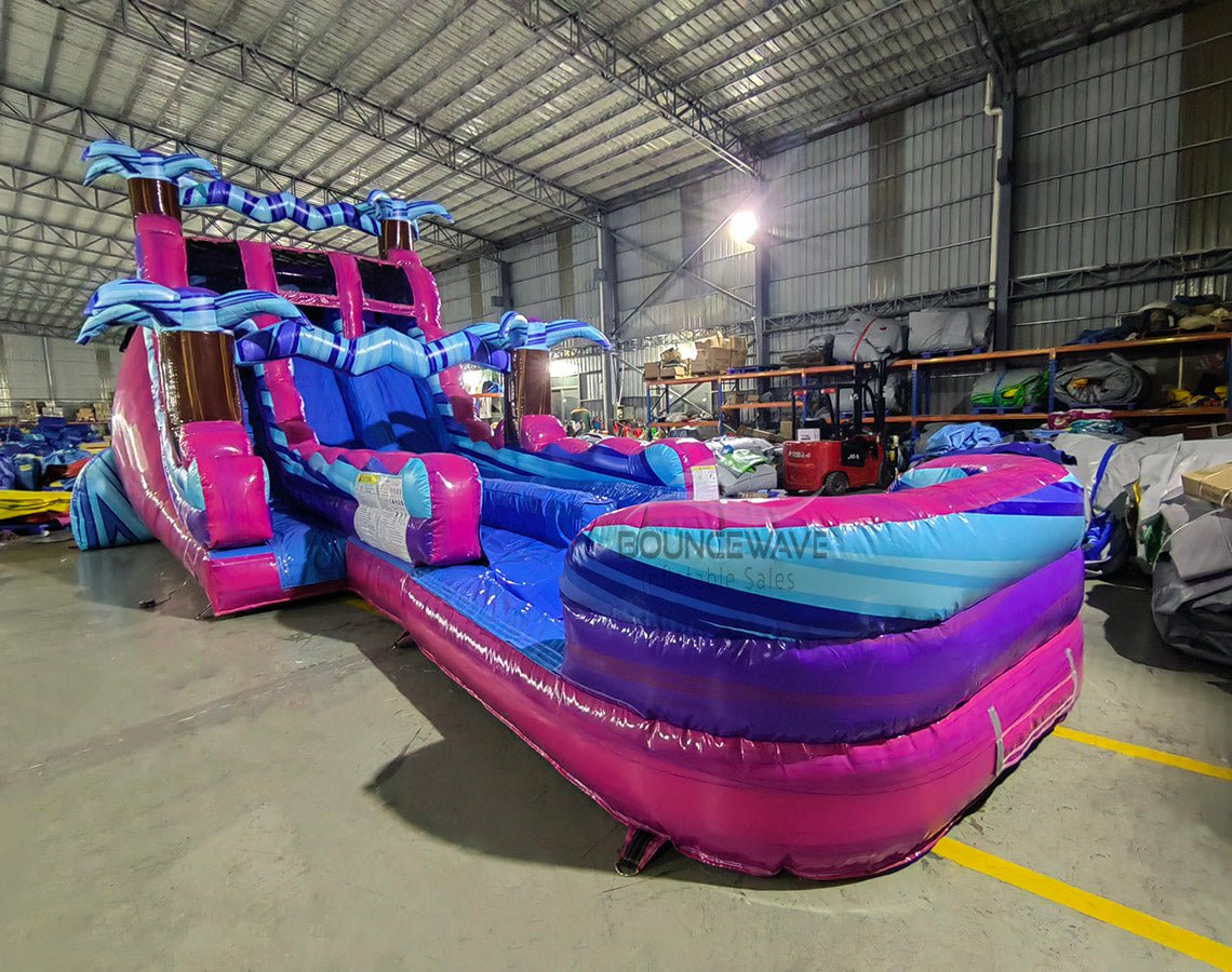 18ft Supernova Splash Hybrid Dual Lane Inflatable Water Slide - BounceWave Inflatable Sales