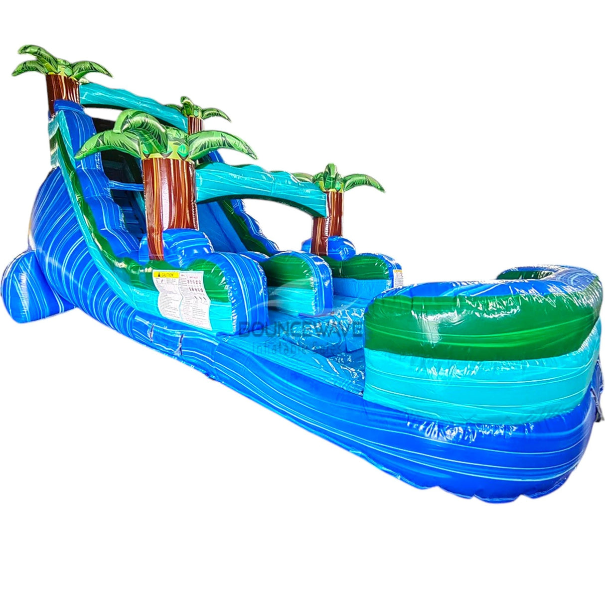 18ft Trop Wave Commercial Single Lane Inflatable Water Slide - BounceWave Inflatable Sales