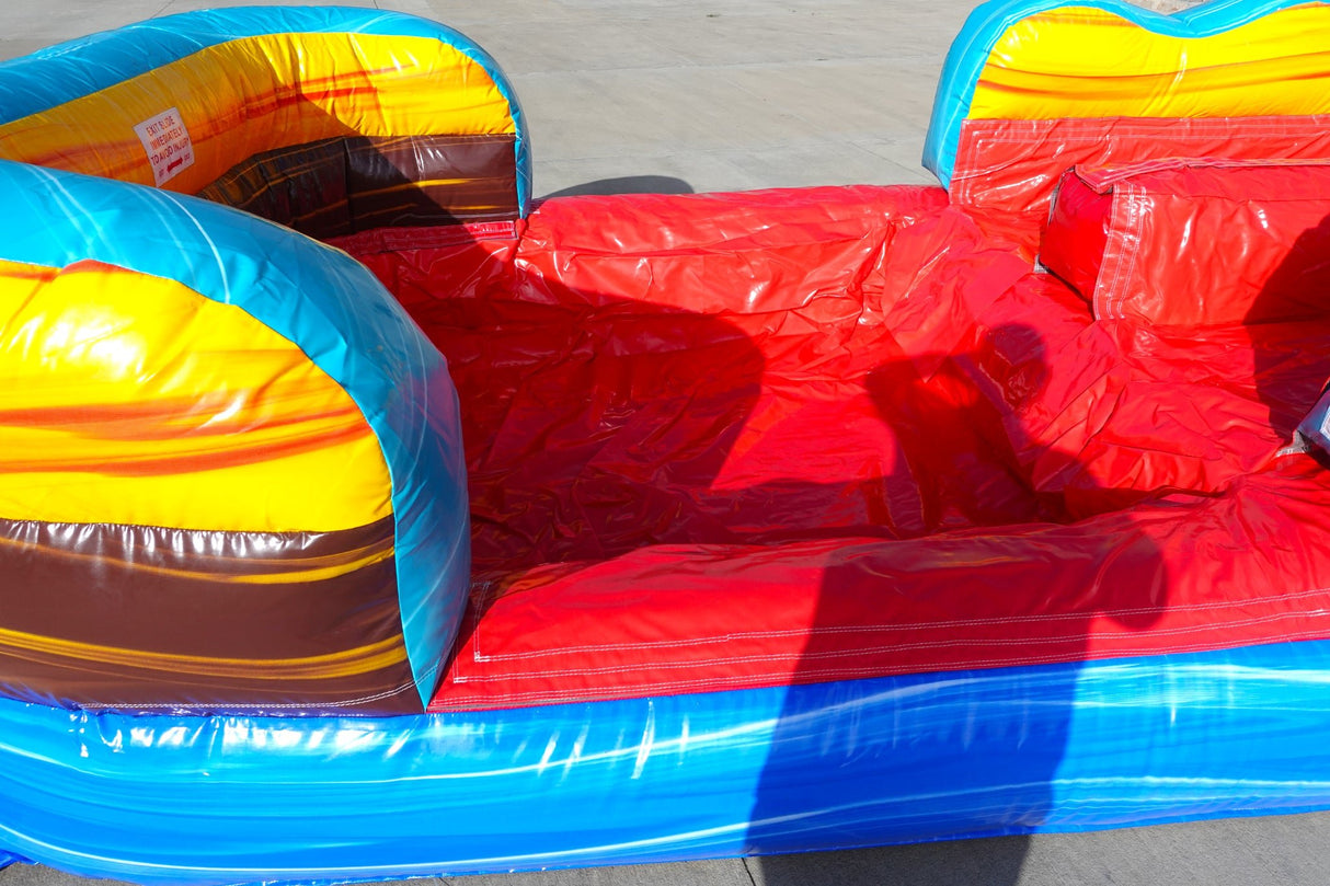 18ft Tropic Shock Hybrid Dual Lane Inflatable Water Slide - BounceWave Inflatable Sales