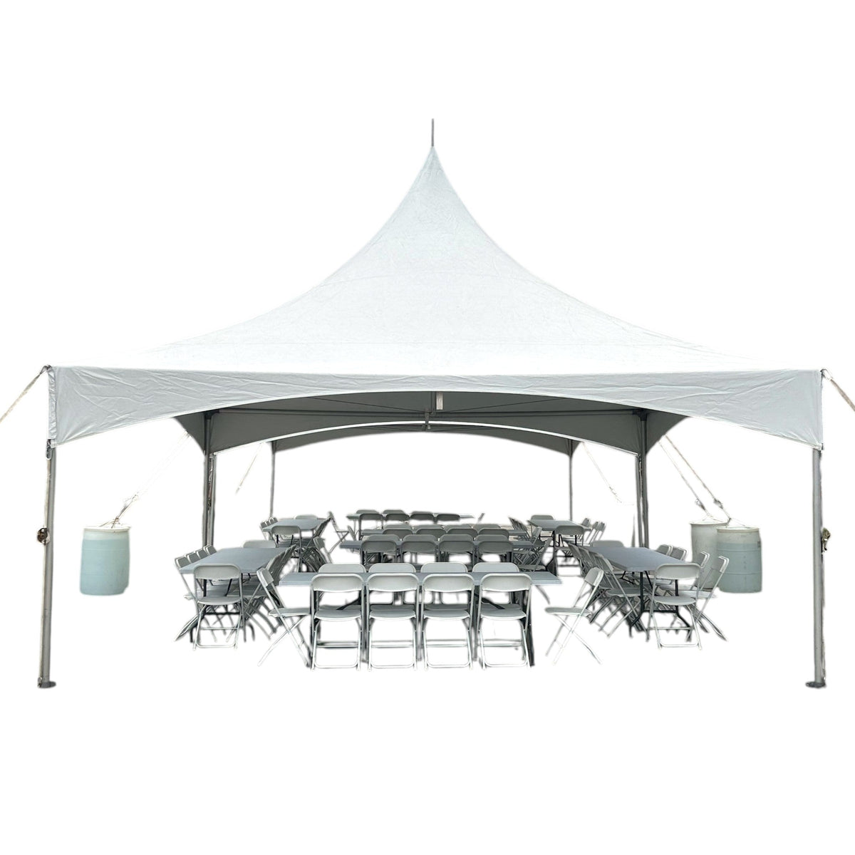 black white tent 20x20 Commercial Grade High Peak Event Tent