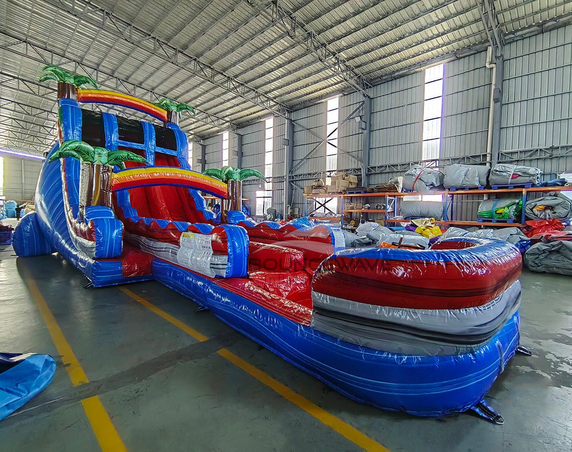 20ft Baja Splash Hybrid Dual Lane Inflatable Water Slide - BounceWave Inflatable Sales