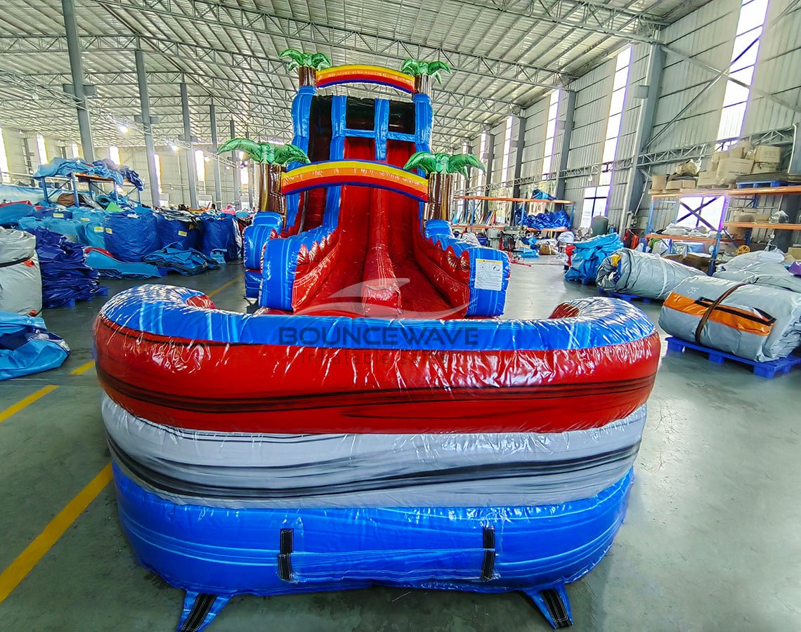20ft Baja Splash Hybrid Dual Lane Inflatable Water Slide - BounceWave Inflatable Sales