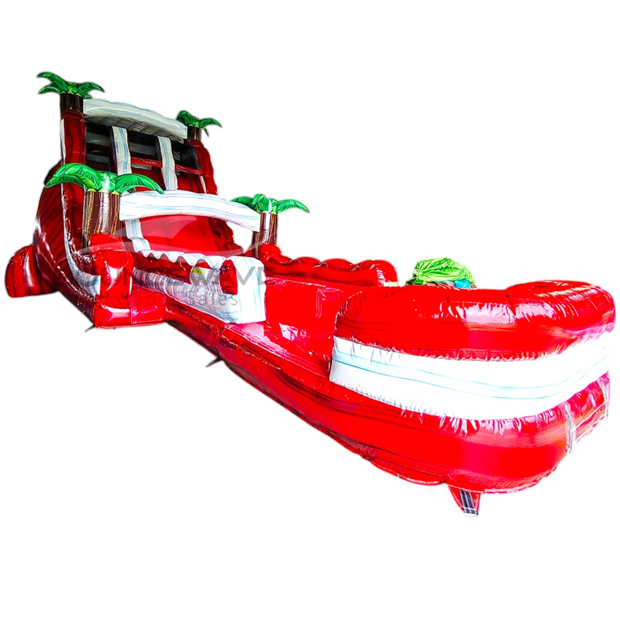 20ft Crimson Bay Dual Lane Water Slide – Hybrid - BounceWave Inflatable Sales