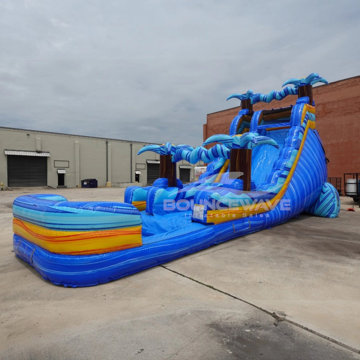 20ft Flashpoint Falls Commercial Single Lane Inflatable Water Slide - BounceWave Inflatable Sales