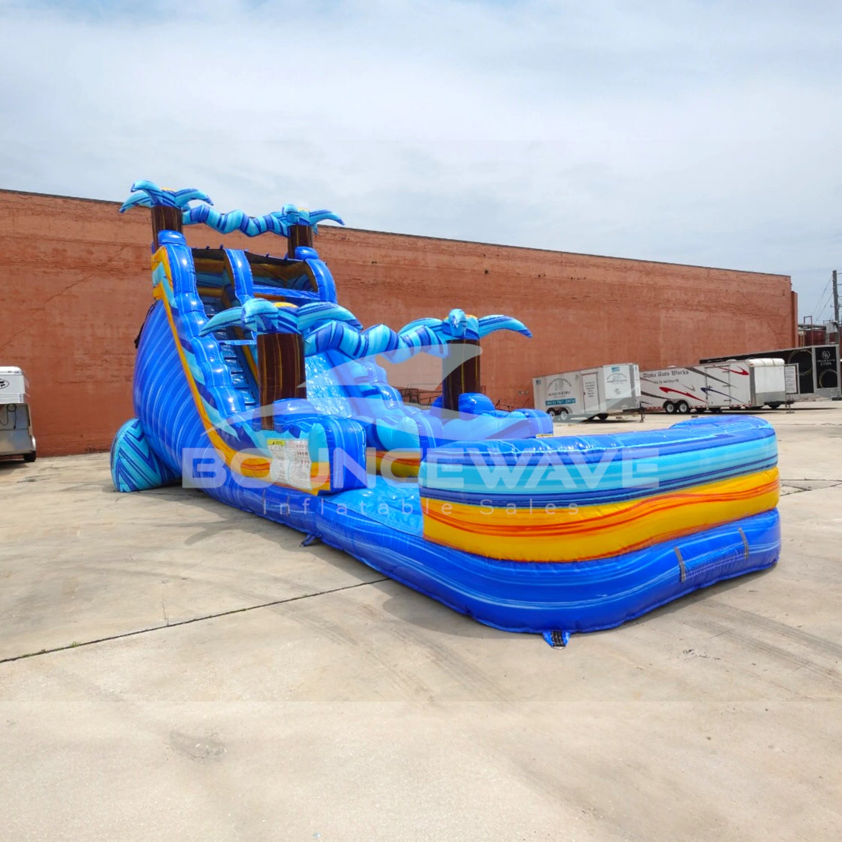 20ft Flashpoint Falls Commercial Single Lane Inflatable Water Slide - BounceWave Inflatable Sales