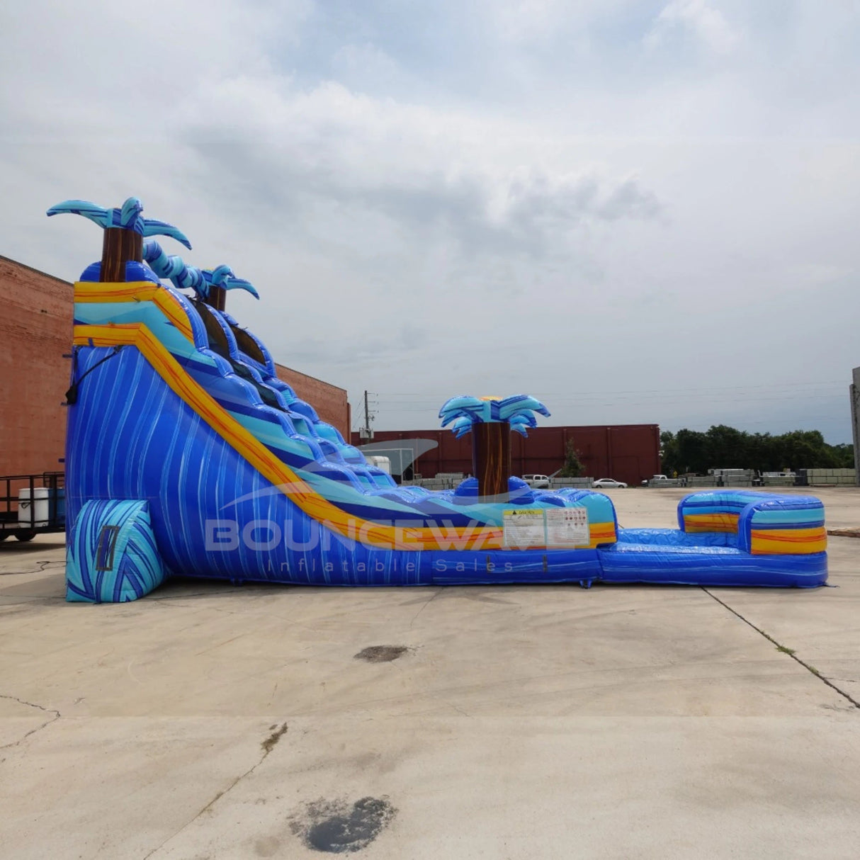 20ft Flashpoint Falls Commercial Single Lane Inflatable Water Slide - BounceWave Inflatable Sales