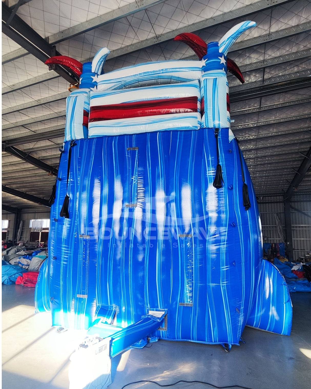 20ft Star Spangled Splash Commercial Single Lane Inflatable Water Slide - BounceWave Inflatable Sales