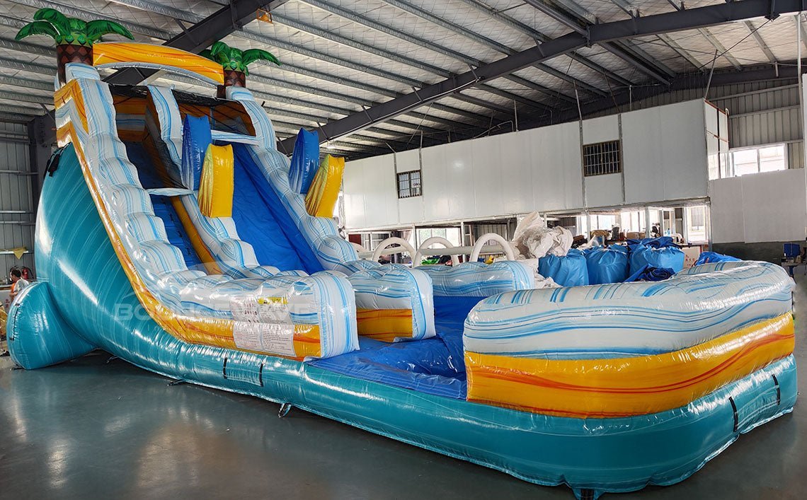 20ft Surf's Up Commercial Single Lane Inflatable Water Slide - BounceWave Inflatable Sales