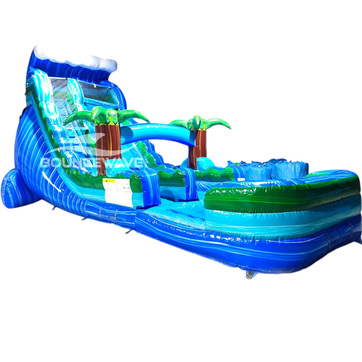 20ft Trop Wave Commercial Single Lane Inflatable Water Slide - BounceWave Inflatable Sales