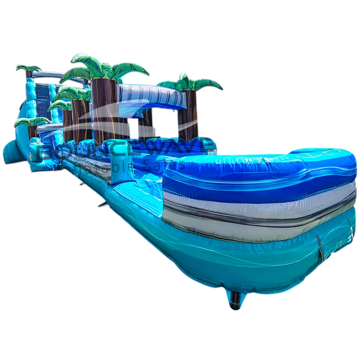 22ft Bahama Blast Dual Lane Inflatable Water Slide With Slip & Slide - BounceWave Inflatable Sales