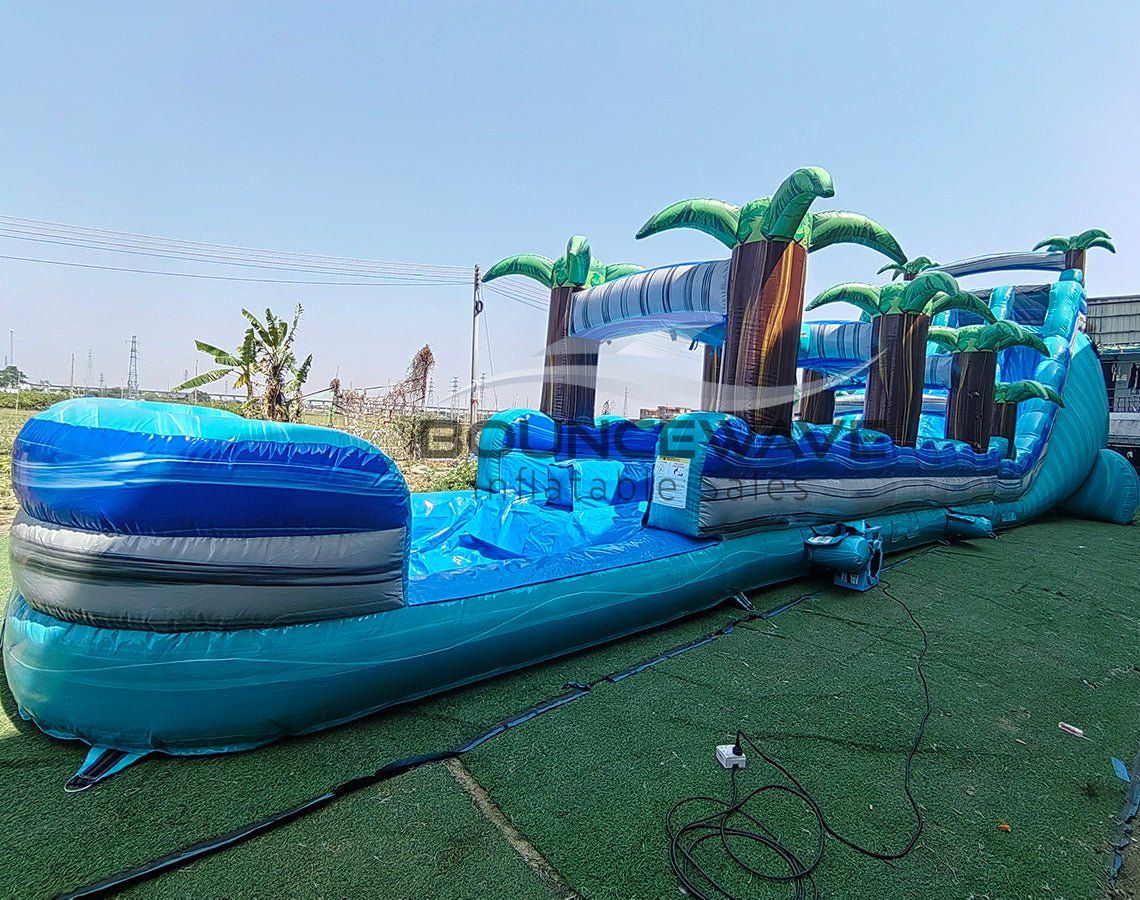 22ft Bahama Blast Dual Lane Inflatable Water Slide With Slip & Slide - BounceWave Inflatable Sales