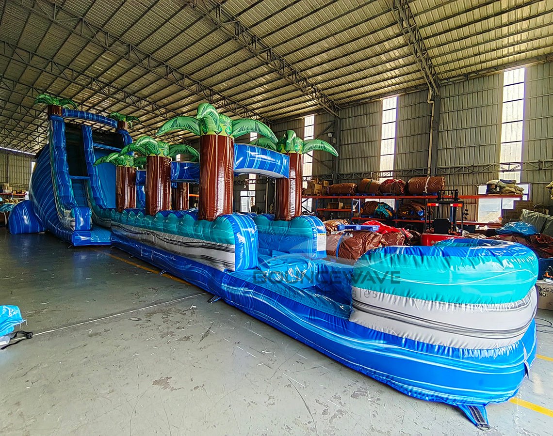 22ft Cayman Crush Single Lane Inflatable Water Slide With Slip & Slide - BounceWave Inflatable Sales