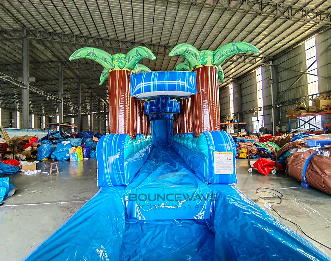22ft Cayman Crush Single Lane Inflatable Water Slide With Slip & Slide - BounceWave Inflatable Sales