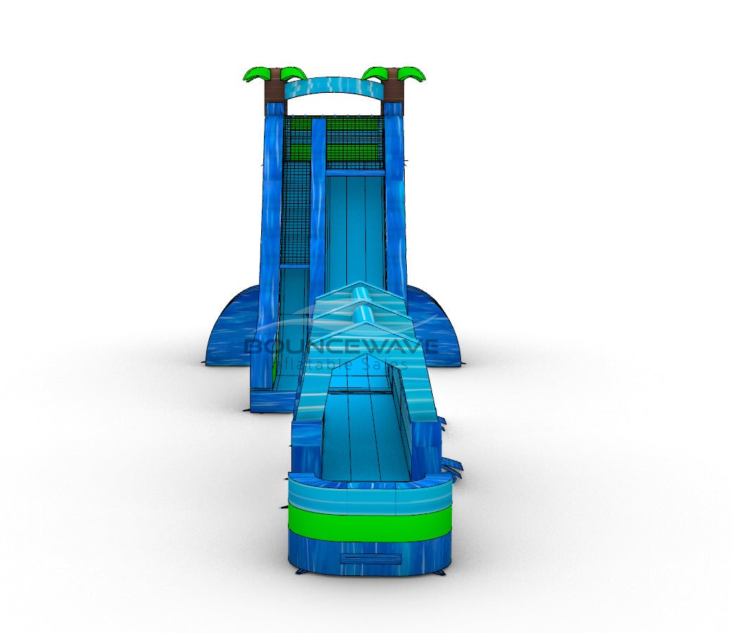 24ft AquaBolt Single Lane 2 - Piece Water Slide with Slip & Slide - BounceWave Inflatable Sales